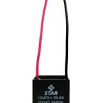 Capacitor Cuadrado 10 MF, 370V, 2 Cables